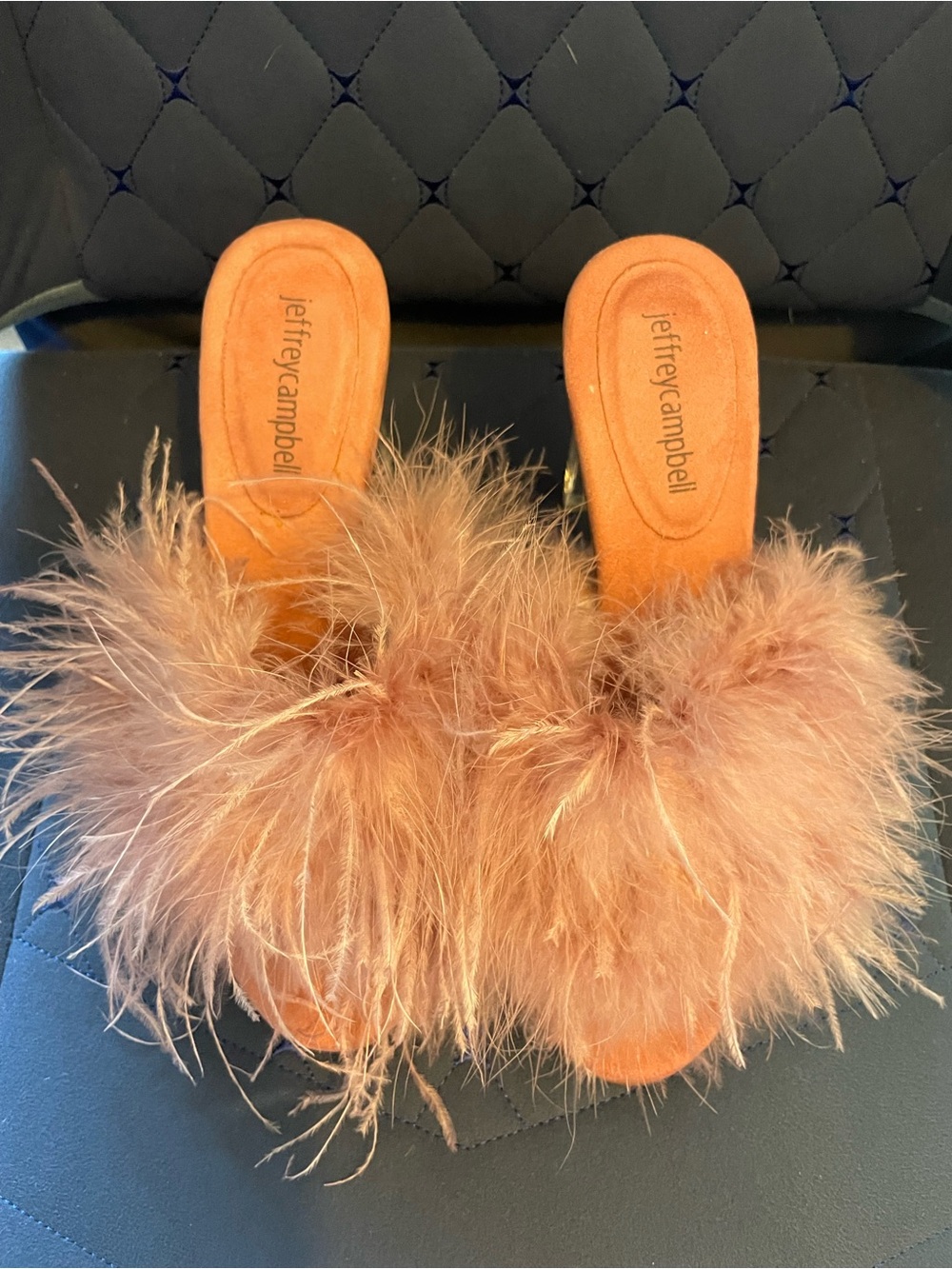 Jeffrey Campbell Ostrich Feather Heels 7.5